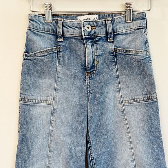Abercrombie Kids High Rise Wide Leg Jeans sz 9/10 - Picture 3 of 9